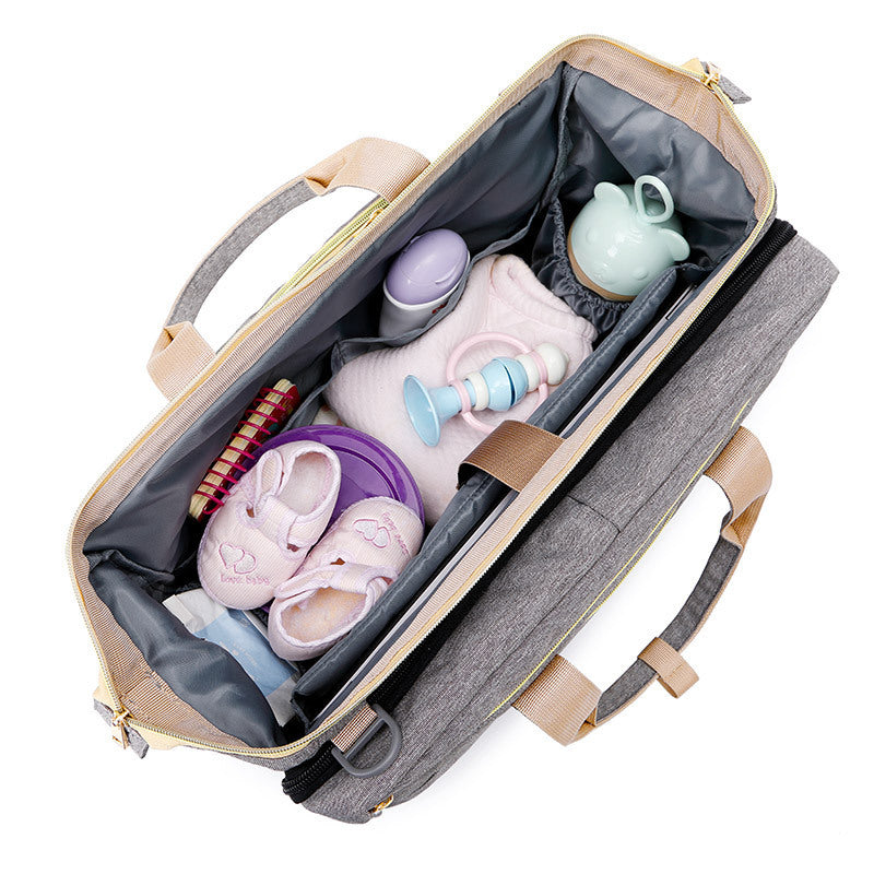 Mummy bag with folding crib